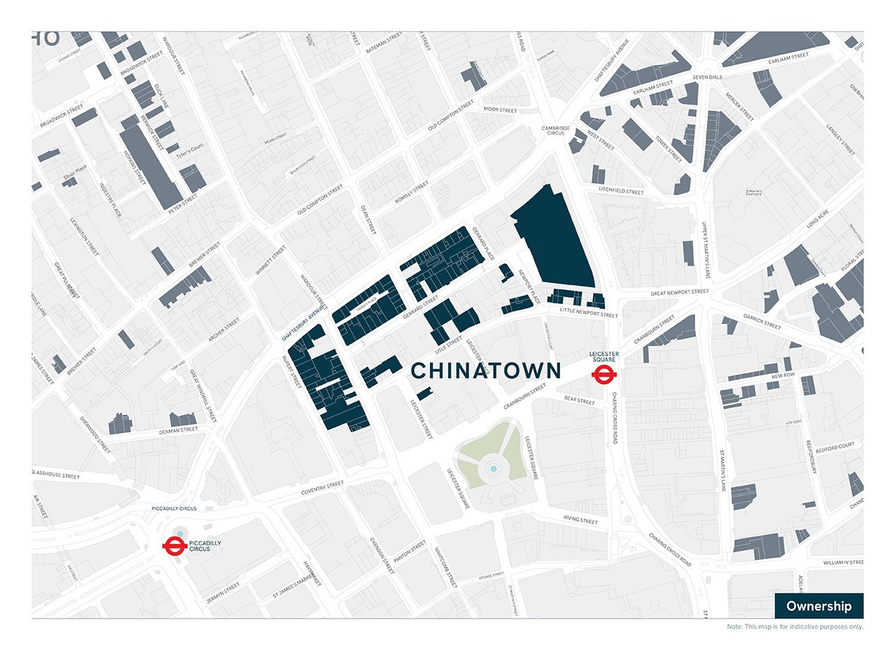 Shaftesbury Capital portfolio Chinatown map